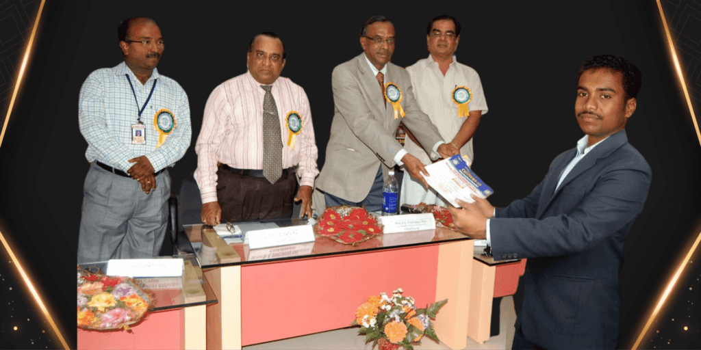 Receiving academic achievement award during educational program